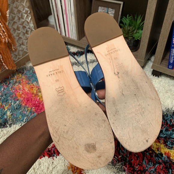 Cole Haan Anica Thong Sandal in Riverside Blue - Picture 4 of 4